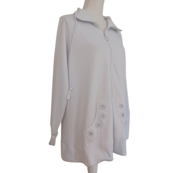 High Fifth Woman Plus Size White Zipper Sweater Winter Top in size 2X - Picture 1 of 10